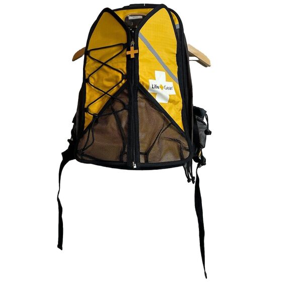 Life Gear Wings of Life Yellow Backpack Empty Survival Kit Hiking Camping - Picture 1 of 10